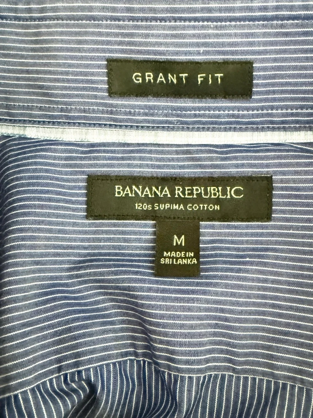 Banana Republic Botton Up Shirt Adult Medium Blue Long Sleeve Shirt Men's